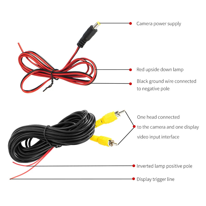 Hippcron Car Rear View Camera Rearview Infrared Night Vision 8LED