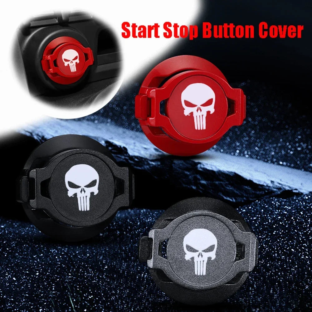 Skull Start Stop Button Cover – Ignition Ring for Cars & Motos