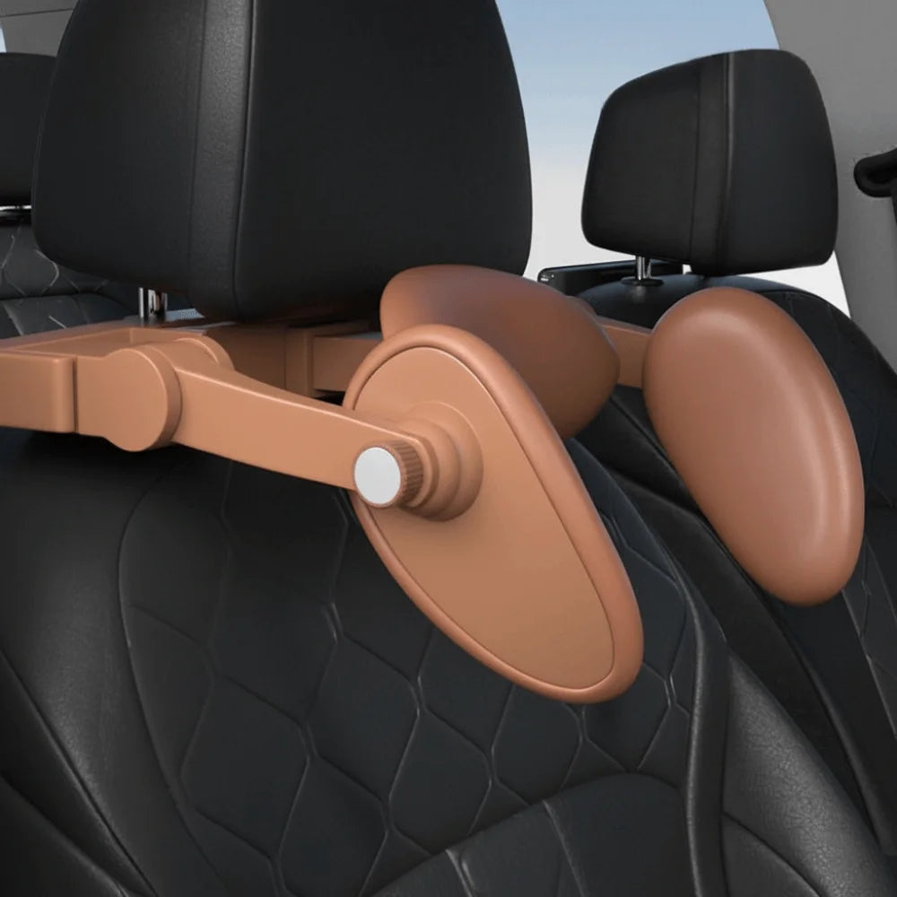 Support Cervical Spine Car Headrest Pillow Comfortable Skin-friendly Zpaxo Brown