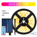 Solar LED Outdoor Strip Lights 8 Modes Fairy Leather Thread Lamp Zpaxo Warm White 10M 240LED