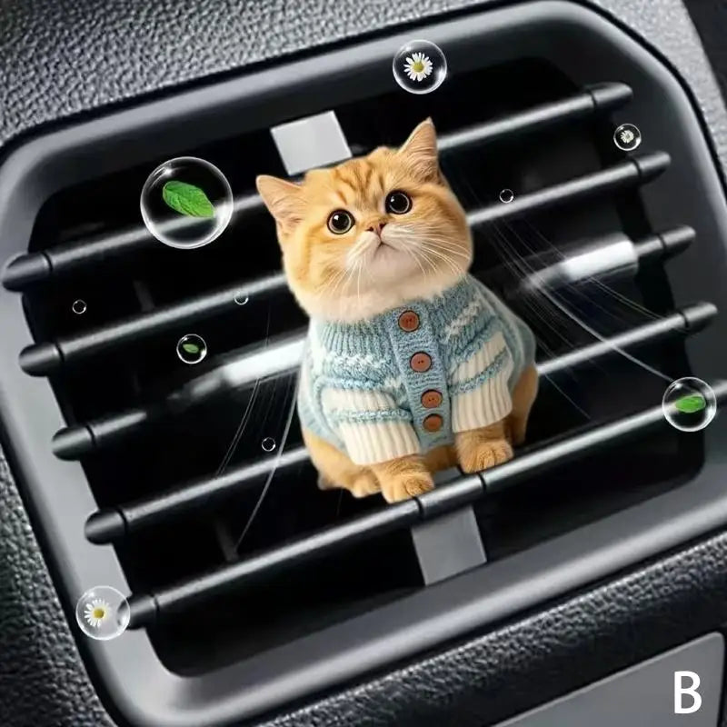CMCar Air Outlet Cute Cat Aromatherapy Freshener Clip Automotive Zpaxo B