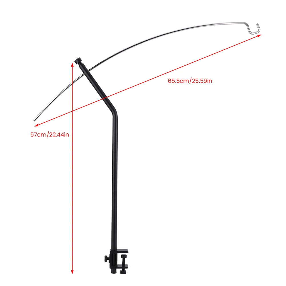 Aluminium Alloy Camping IGT Lamp Hanger Rack Detachable Lantern Stand Outdoor Portable Light Hanging Pole's Curved Lamp Holder Zpaxo