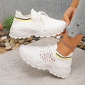 Women Mesh Shoes Fashion Casual Leisure Sneakers Women Comfortable Breathable Mesh Sports Shoes Spring Autumn Outdoor Sneakers Zpaxo White 40
