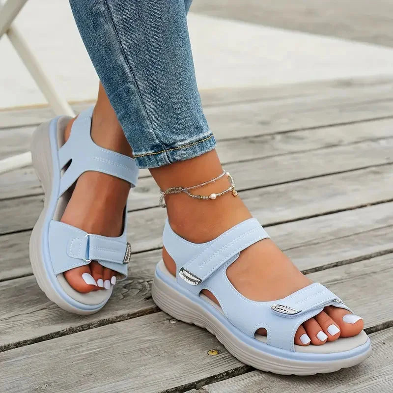 Women Sandals Summer Fashion Sport Lightweight Causal Shoes 2025 Zpaxo light blue 43