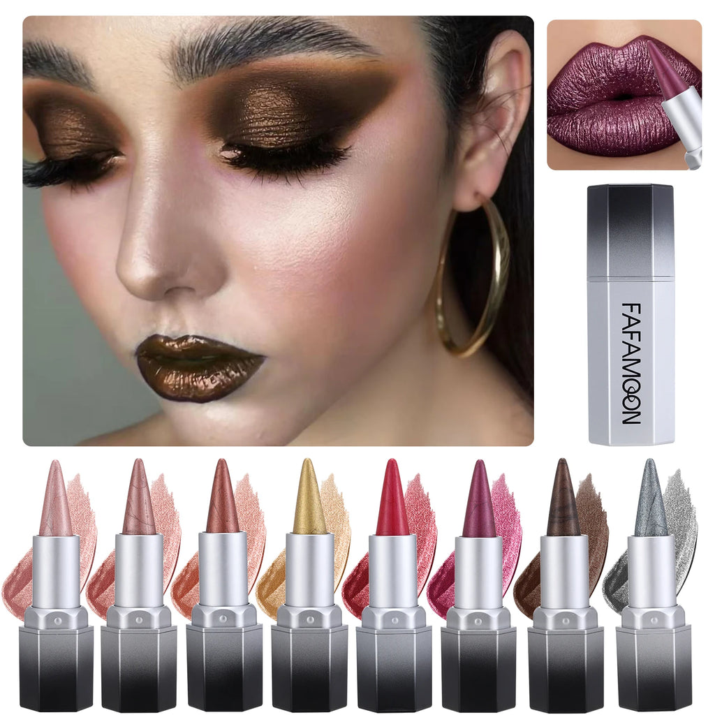 2-in-1 Pearl Lip Gloss Waterproof Rendering Long-lasting Luster Daily Zpaxo