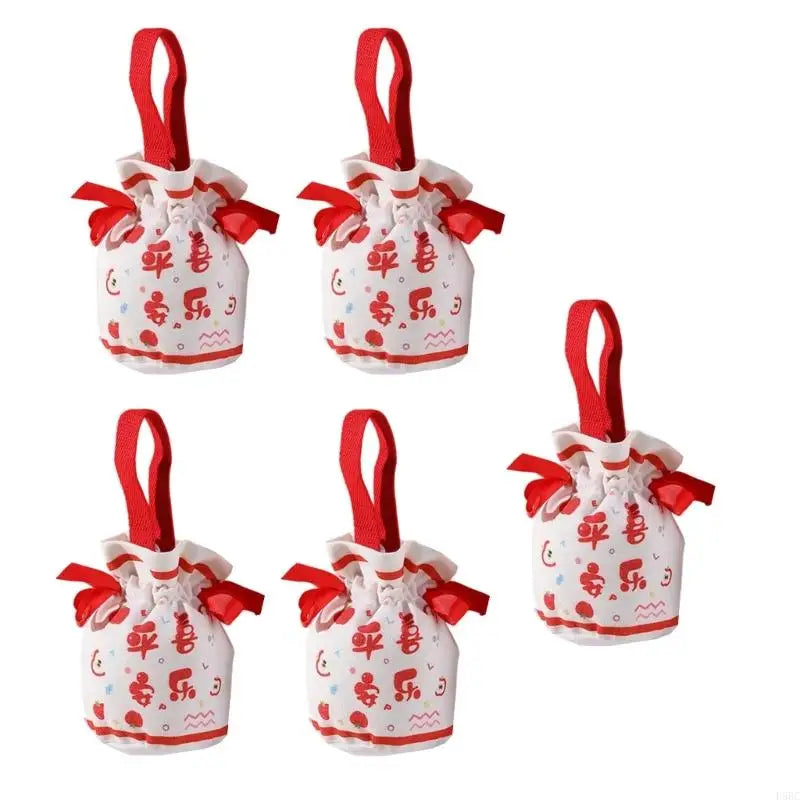 Seasonal Decorative Fabric Sacks Carry Handle Festival Ornament