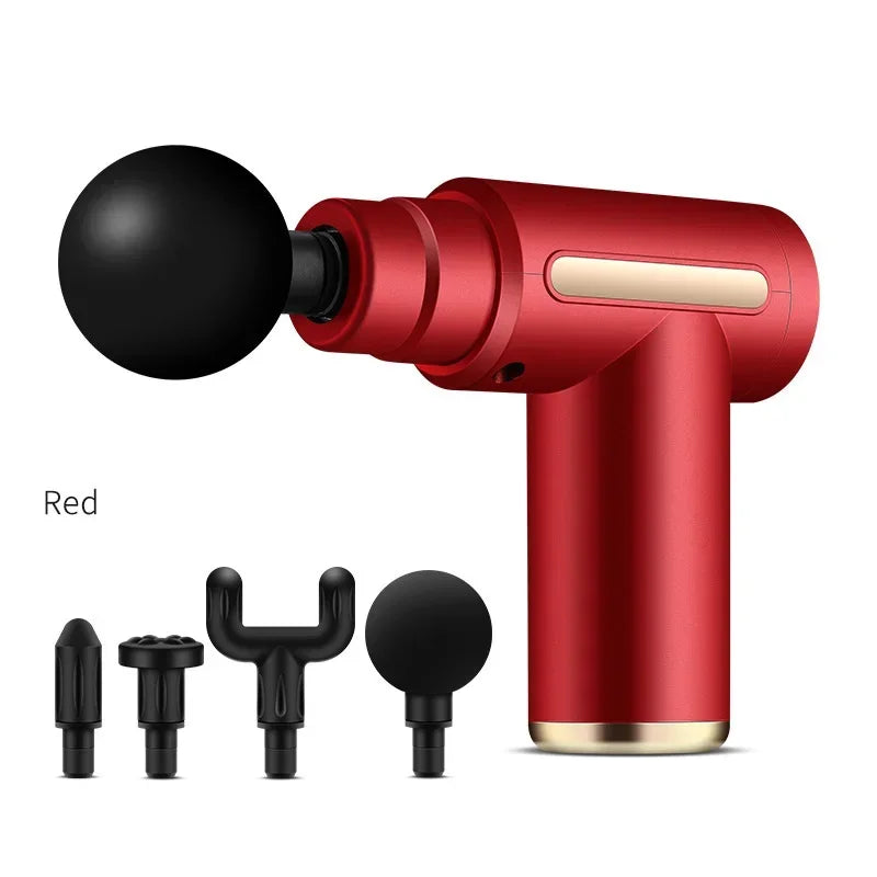 2024 Portable Fascia Gun Body Back Neck Leg Electric Frequency Impact Zpaxo Red