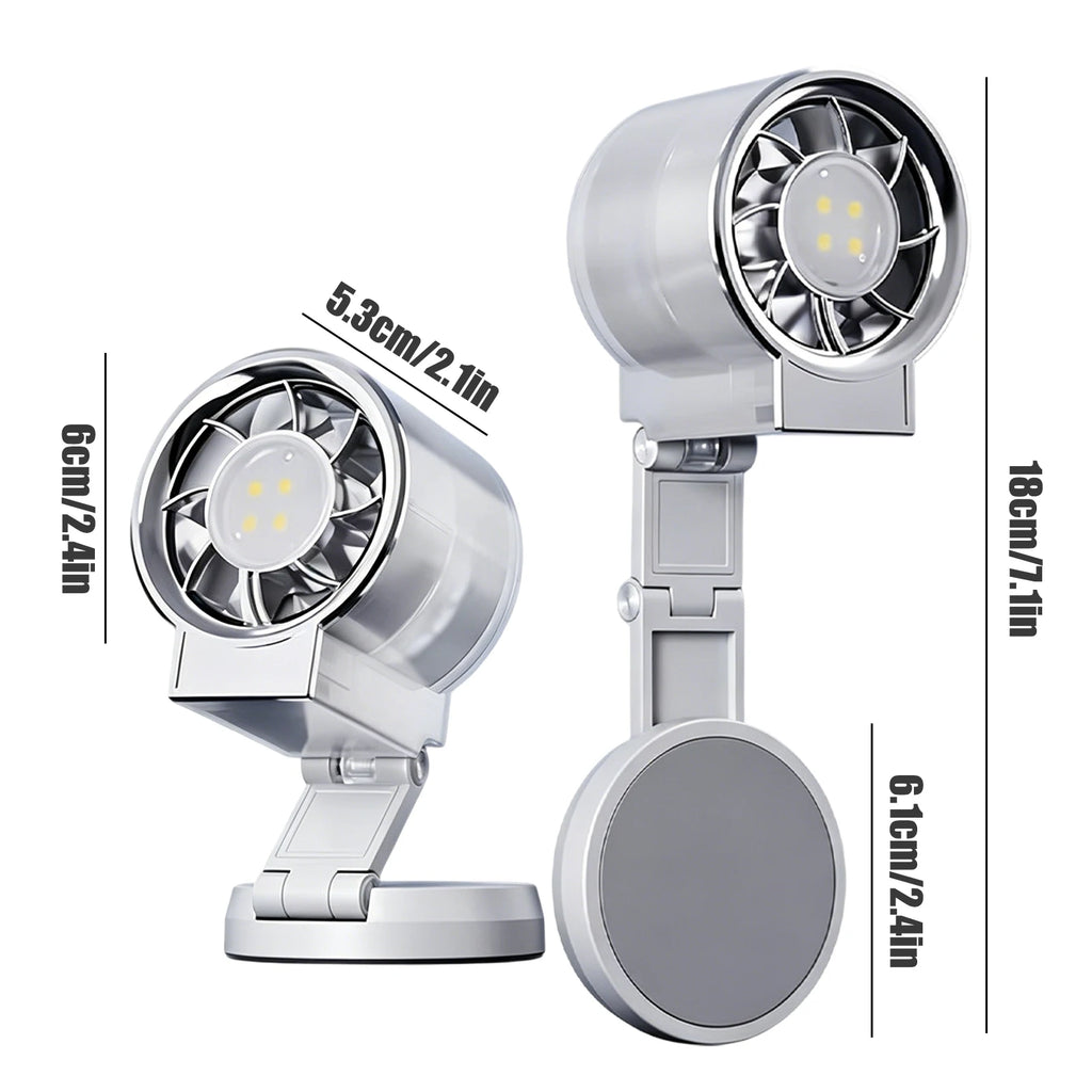 Multifunction Magnetic Foldable Fill Light Mini Fan Portable Outdoor