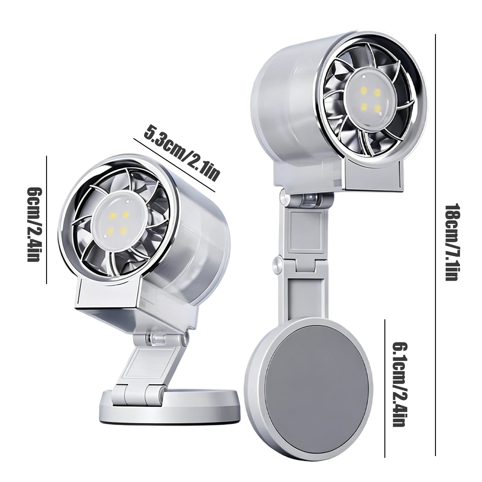 Multifunction Magnetic Foldable Fill Light Mini Fan Portable Outdoor