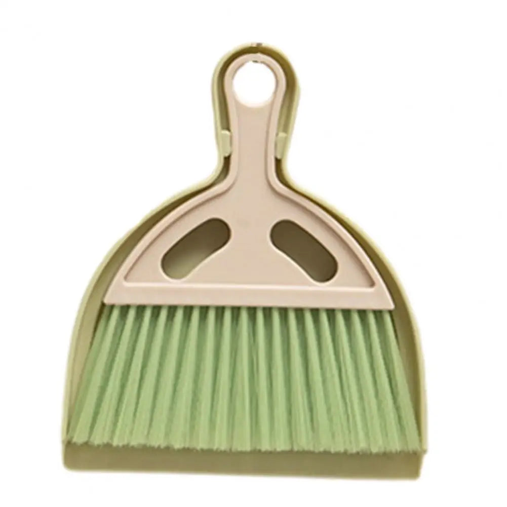 1 Set Small Broom Dustpan Ergonomically Designed Dustpan Brush With Soft Bristles Portable Crumb Sweeper Cleaning Tool For Home Zpaxo green