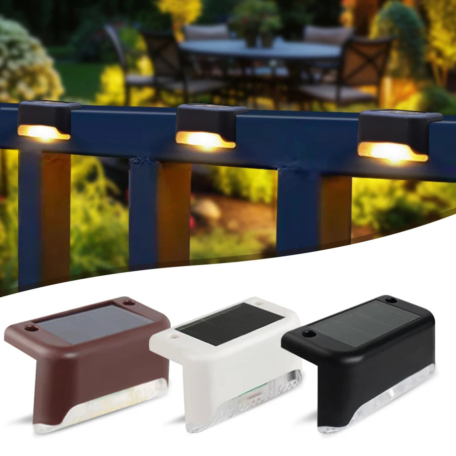 Solar LED Fence & Step Light – Outdoor Garden Terrace Lamp