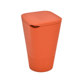 Silicone Material Car Trash Bin Sealed Design Odor-proof Garbage Cup Zpaxo Orange