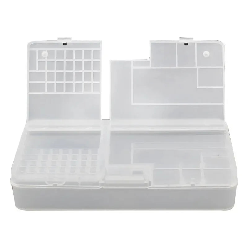 Transparent Plastic Storage Box Multi-grid Tool Organizer Electronic