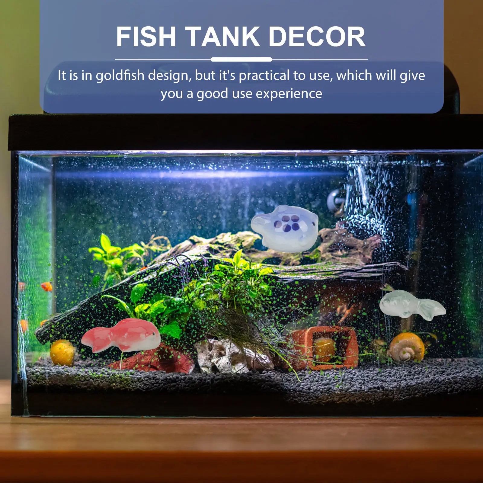 Floating Goldfish Decor Ceramic Fish Tank Ornament Aquarium
