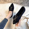 Flat Shoes for Women 2025 Sweet Furry Shoes Women's Outdoor Autumn Winter New Plush Shallow Flat Warm Cotton Shoes Ladies Zpaxo Black 38