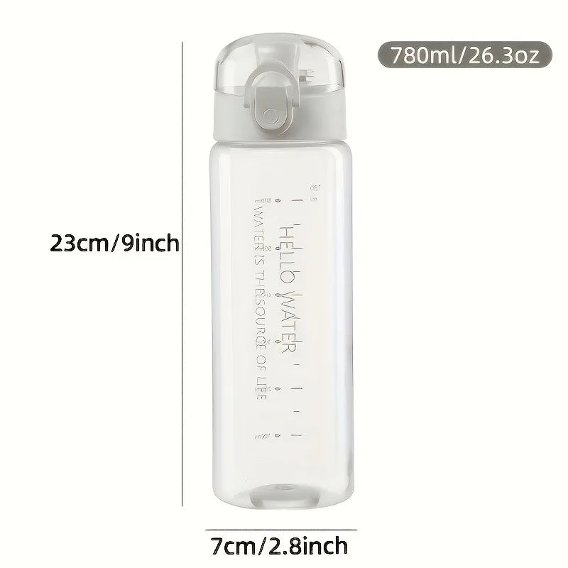 BPA-Free Plastic Water Bottle Leak-proof Fall-proof Transparent Large