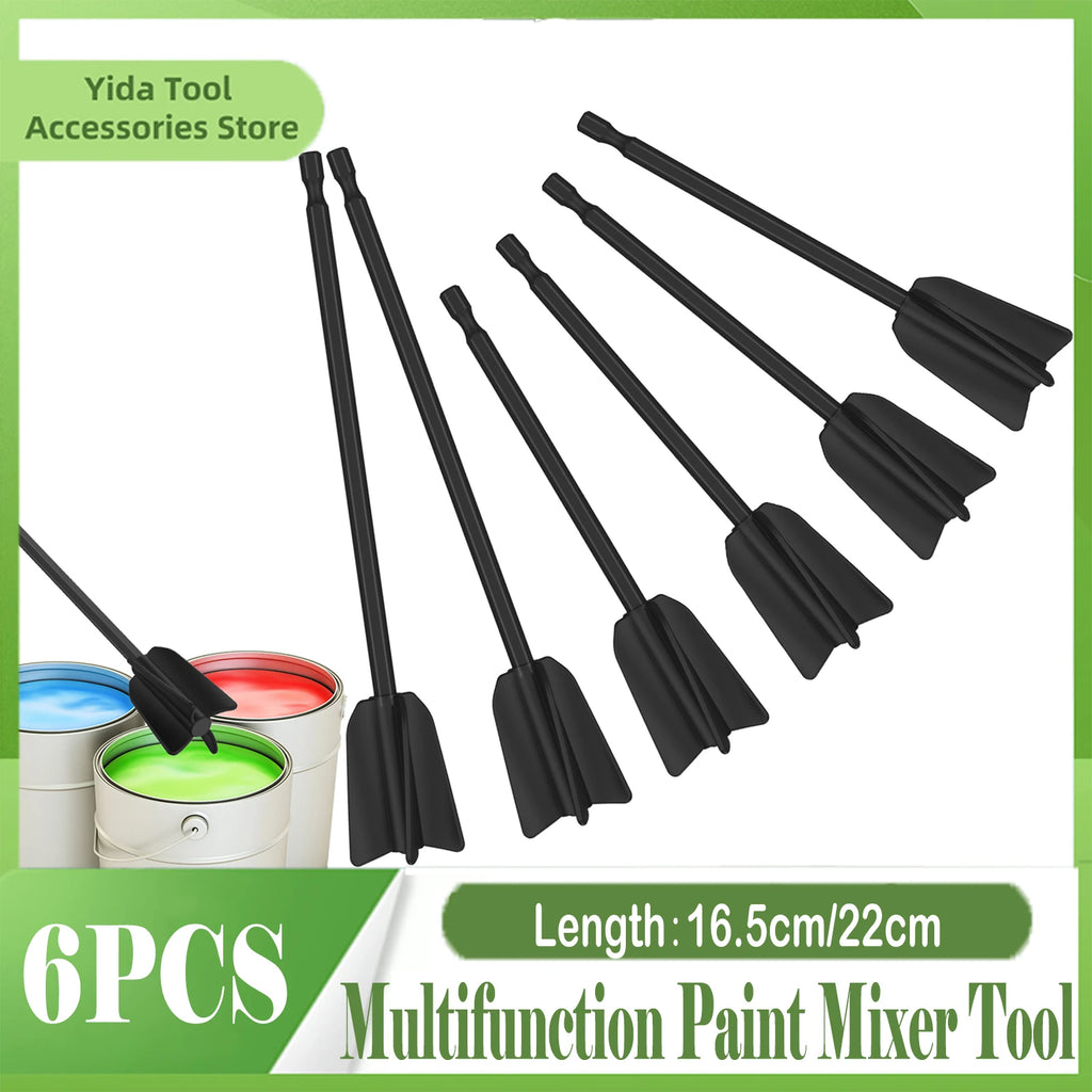 4/6Pcs Mixer Paddle 4-Blade 6.5/8.7 Inch Reusable Powerful Mixer Attachment Reduce Bubbles Quick Mixer Part for Paint 2024 Zpaxo