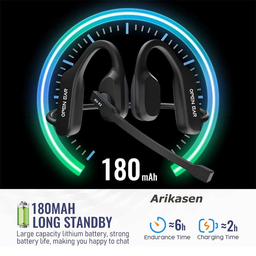 Open-ear Headsets Noise Canceling Boom Microphone Lightweight