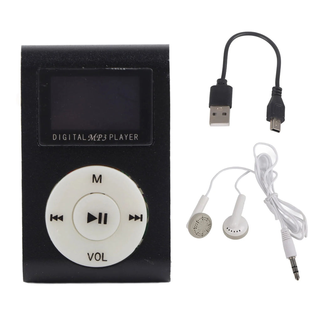 MP3 Portable Mini Music Player Sports Backclip LCD Screen Support