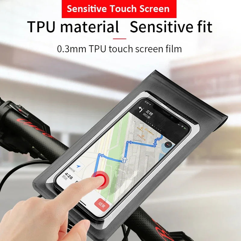 Waterproof Bicycle Phone Rotate Fold Stands Bag Case Touch Screen