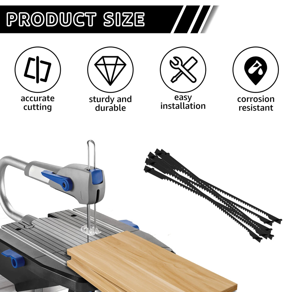 42PCS 3 Inch Wood Pruning Scroll Saw Blade Set 18TPI SK5 HCS Pin End Scroll Saw Blade for Wood and PVC Pipe Cutting Sharp Teeth Zpaxo