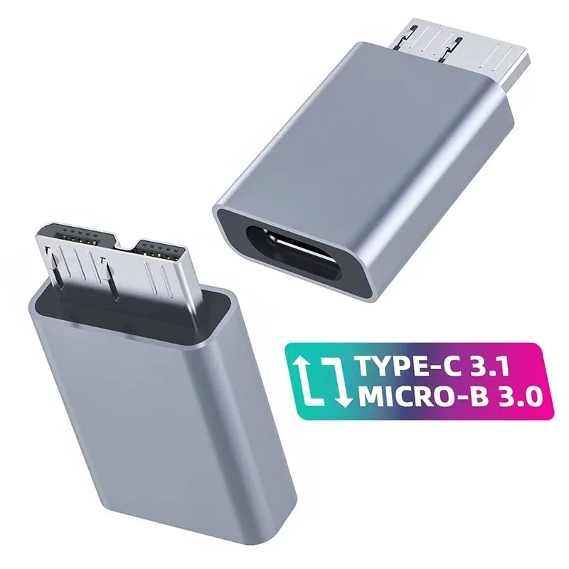 USB Type C to Micro B 3.0 Adapter External Hard Drive Disk HDD Cable For Sony Seagate Newsmy Toshiba Cable Converter Accessories Zpaxo