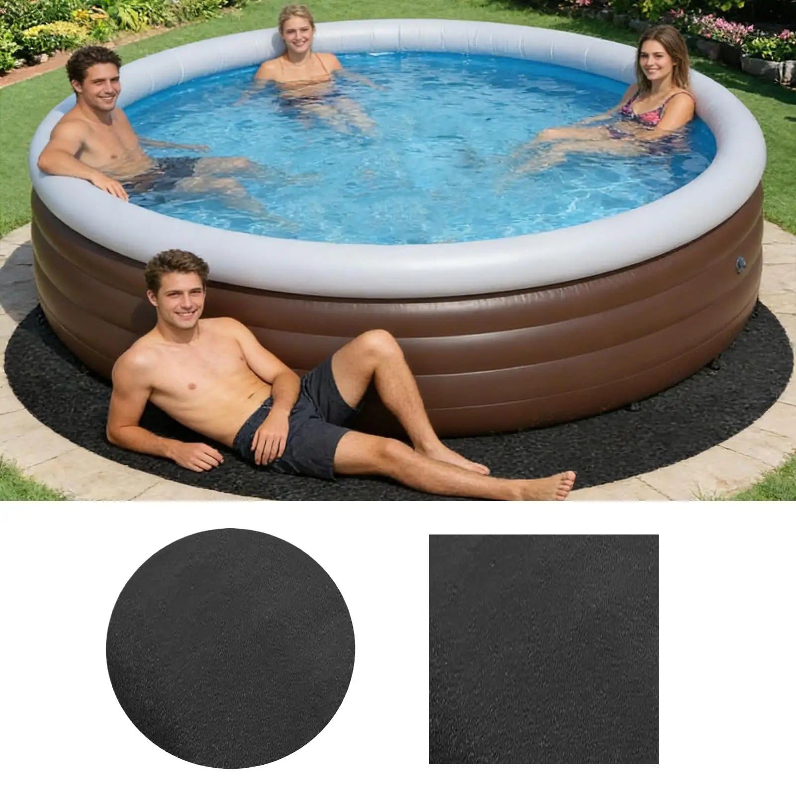 Pool Liner Pad Non-slip Waterproof Puncture Protection Heavy Duty