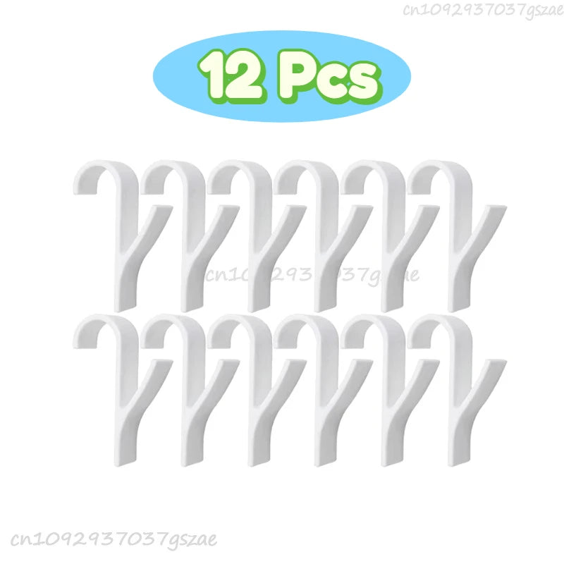 Multi-Purpose Heating Hook Coat Hook Towel Rack Radiator Bracket Bathroom Hook Clothes Hanger Soft Scarf Rack Towel Rack Zpaxo 12PCS-White