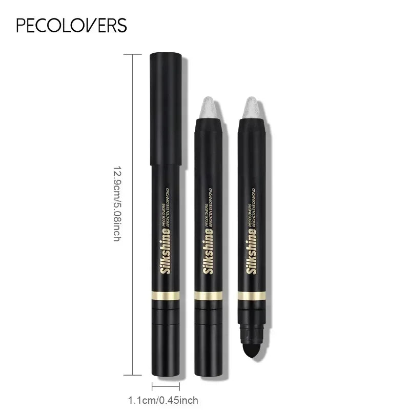 1PC Dual-Head Eyeshadow Stick, Earth Brown Gradient, Long-Lasting Eye Brightening Makeup, Suitable For Beginners Zpaxo