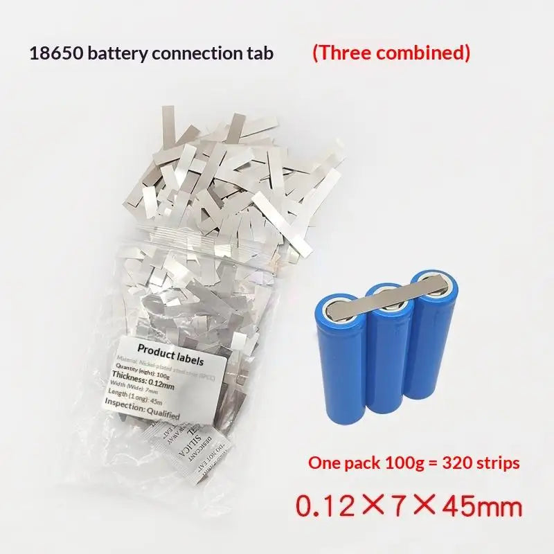 Nickel Plated Steel Strip Set for 18650 Battery Spot Welding Welders Zpaxo 7x45mm