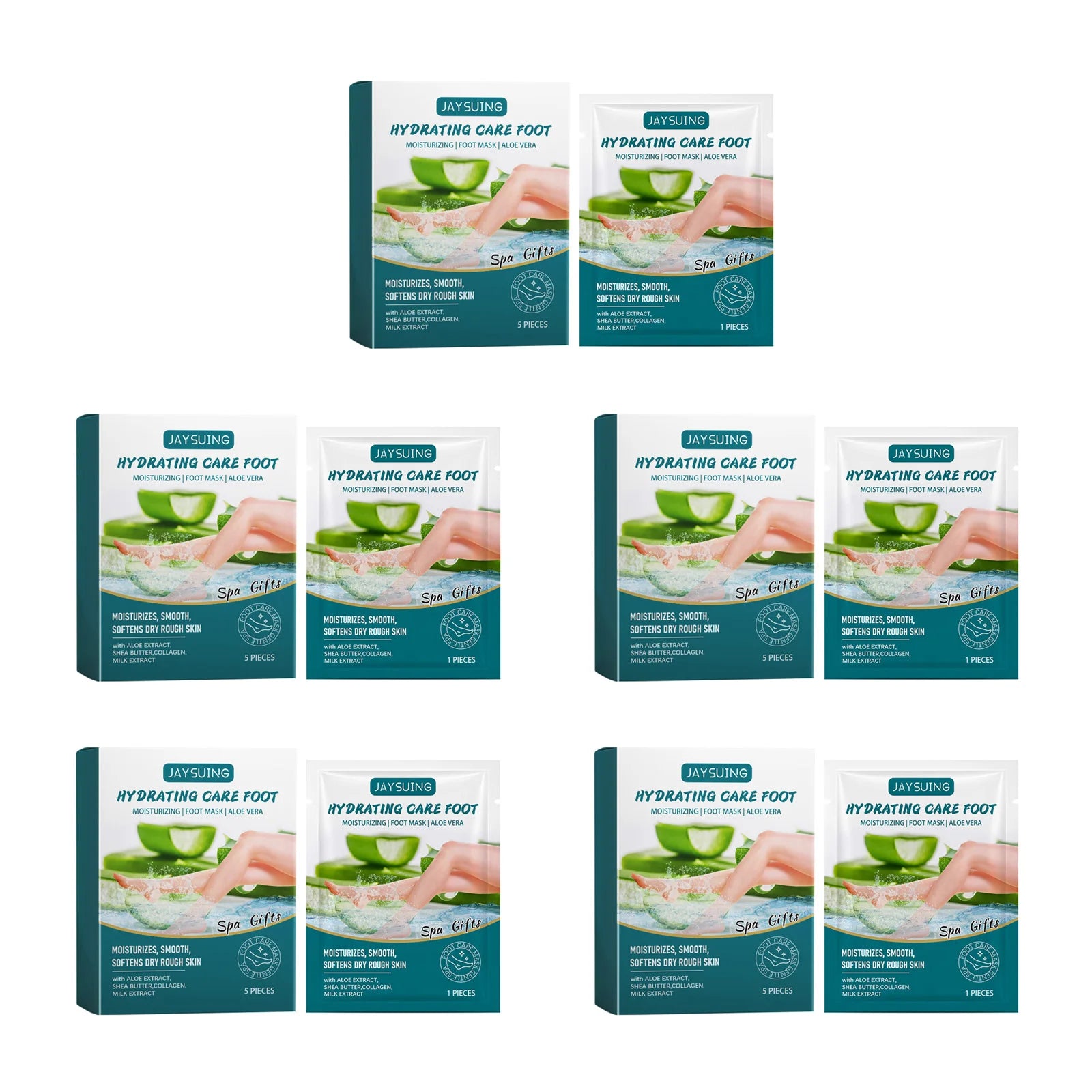 Aloe Vera Exfoliating Foot Mask – Callus & Dead Skin Remover Exfoliating Foot Mask Zpaxo 25pcs