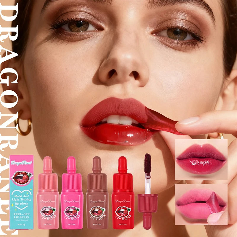 5 Color Peel Off Red Lip Gloss Matte Outline Contour Tattoo Lip Stain Waterproof Tear Off Lip Tint Lipstick Makeup Cosmetic Zpaxo