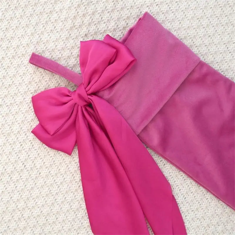 Bows Christmas Hanging Socks Stockings Candy Bag Decorations Home