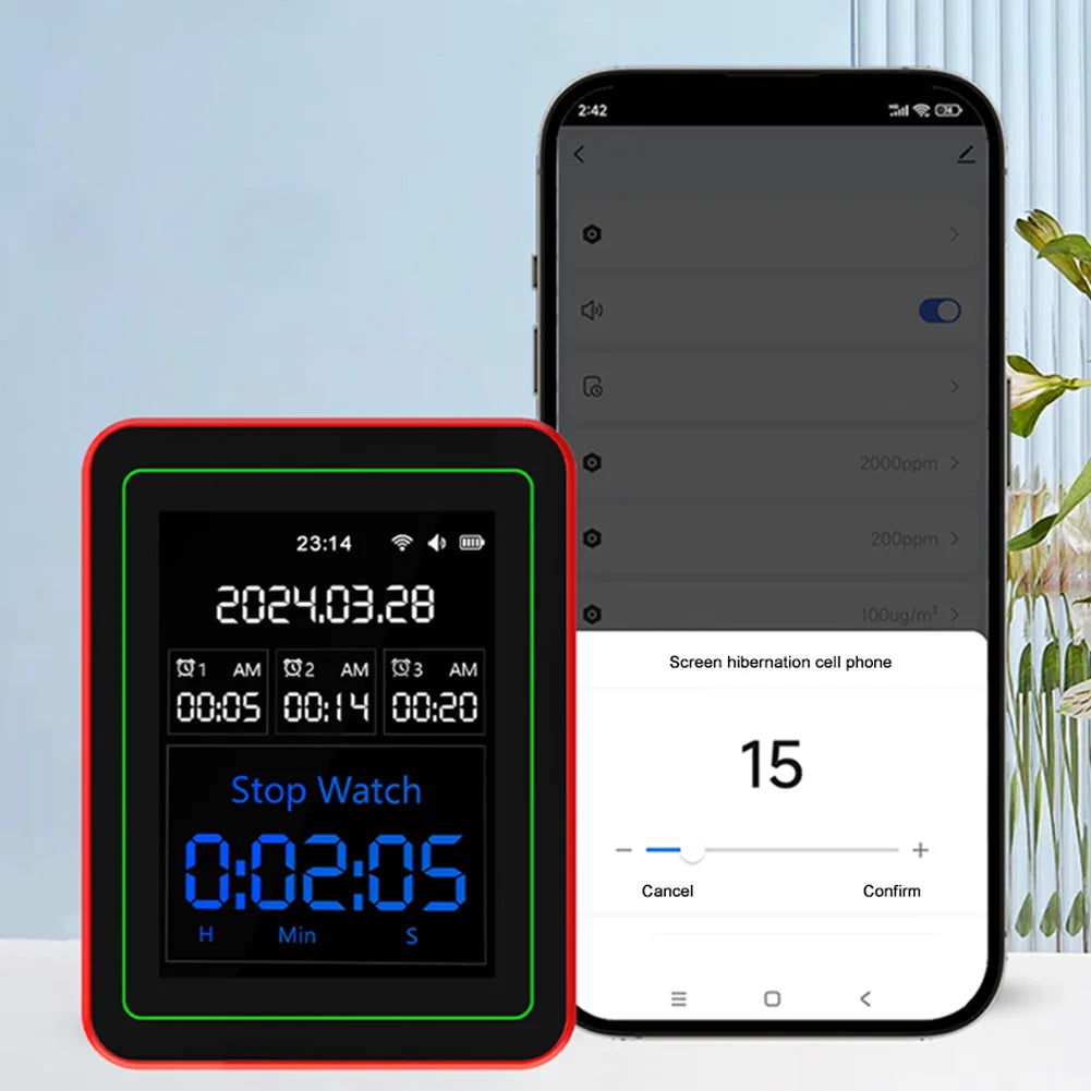 Wifi 15-in-1 Air Detector APP Control Household Portable AQI PM0 3
