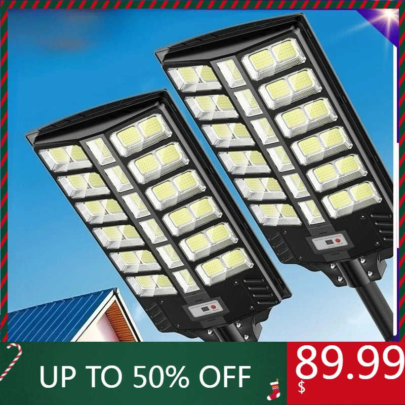 800W 1200W 1500W LED Solar Lamp Wall Street Lights Bright Motion Zpaxo