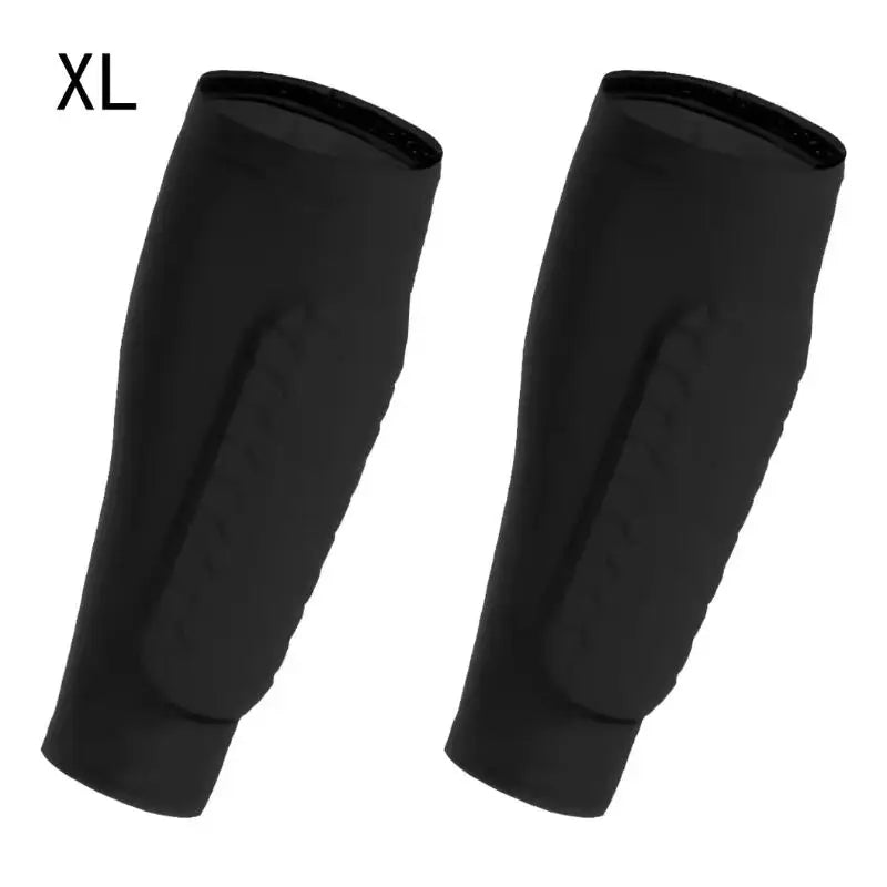 Shin Splints Soccer Sleeve Honeycomb Padding Ski Leggings Calf Zpaxo Black XL