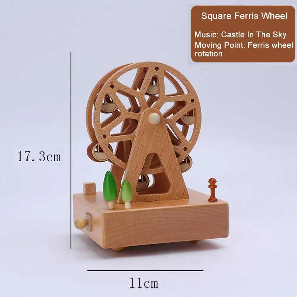 Wind Up Musical Box Wooden Music Box Wood Crafts Retro Birthday Gift Vintage Home Decoration Creative Valentine's Day Gift Zpaxo 05 China Mainland