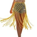 Bohemian Tassel Waist Belt – Handwoven Macrame Fringe Wrap Boho Tassel Belt Zpaxo F