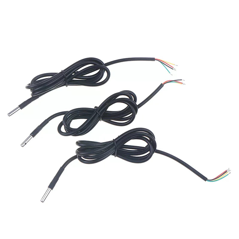 1Pcs Waterproof Stainless Steel IIC Module Digital I2C Probe 1/2/3 Meters SHT20 SHT30 SHT40 Temperature And Humidity Sensor Zpaxo