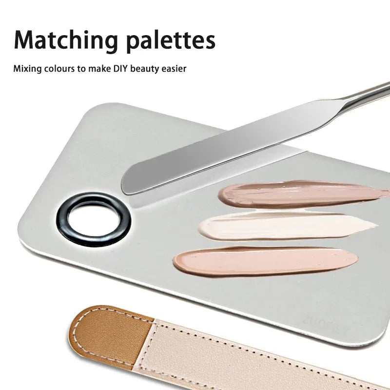Stainless Steel Makeup Foundation Spatula Mixing Stick Powder Base