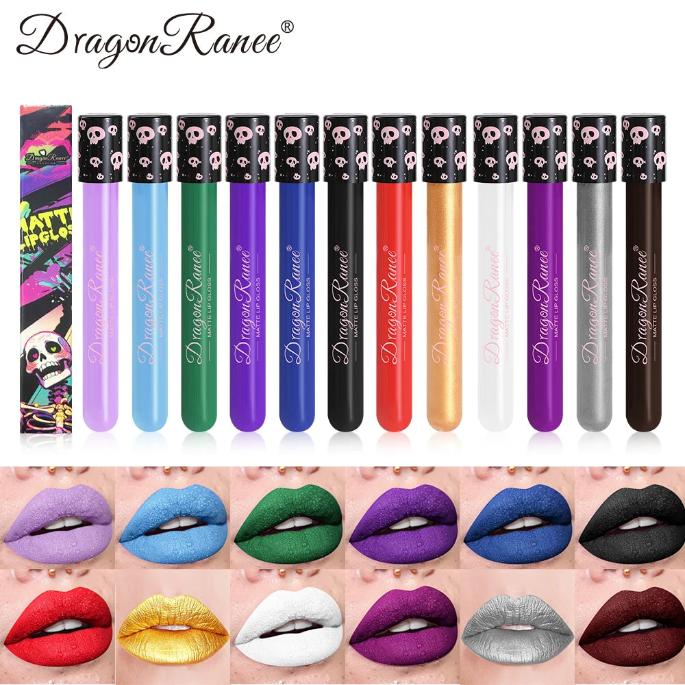 Colorful Lip Gloss Lip Glaze Test Tube Lip Glaze Easy-To-Apply Waterproof Matte Lip Balmparty Lip Makeup Long-Lasting Lip Gloss Zpaxo