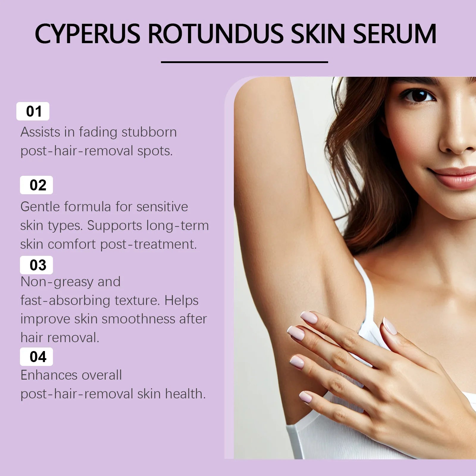 Cyperus Rotundus Hair Growth Inhibitor Serum | Viareline 30ml Hair Growth Inhibitor Zpaxo