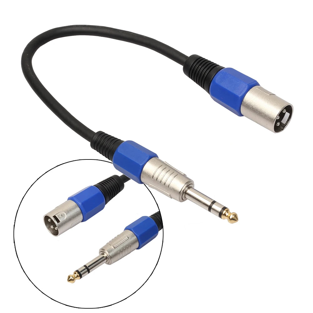 3P XLR Male Jack to 1/4 6.35mm Female Plug Stereo Microphone Adapter Cable Zpaxo