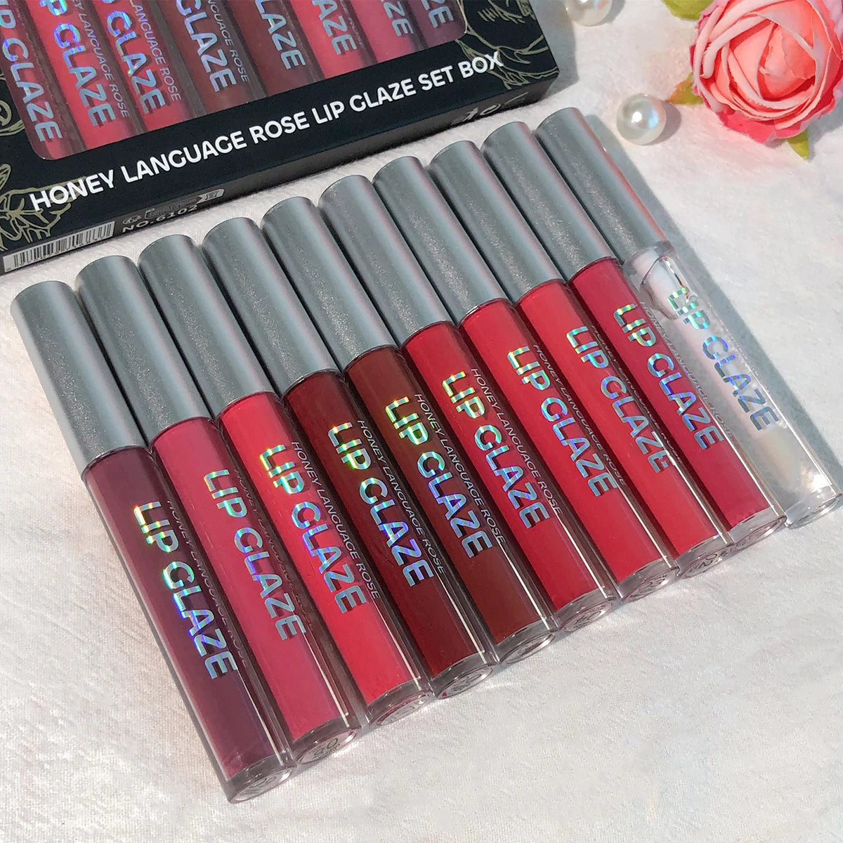 10 pcs long-lasting nude lip gloss matte satin lipstick waterproof liquid lipstick moisturizing lip gloss Zpaxo