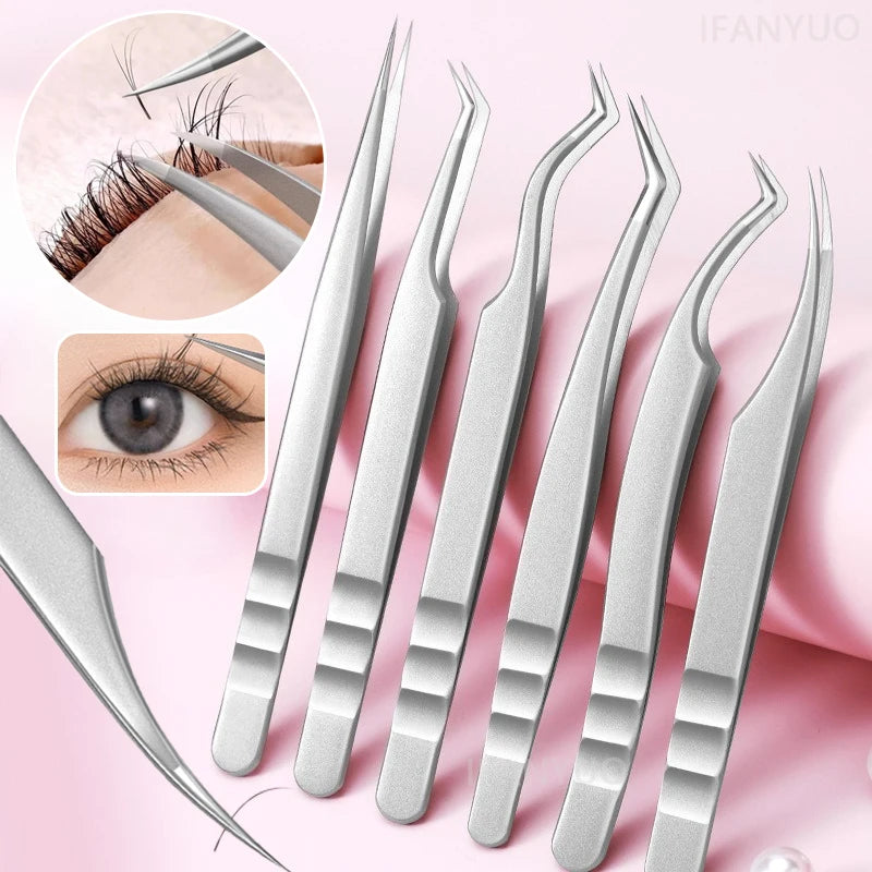 Precision Eyelash Tweezers Professional Beauty Grafting