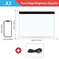 A4 A5 LED Copying Table Children Drawing Board Transparent Copying Table Adjustable Brightness Night Light Notebook Zpaxo A3 CN