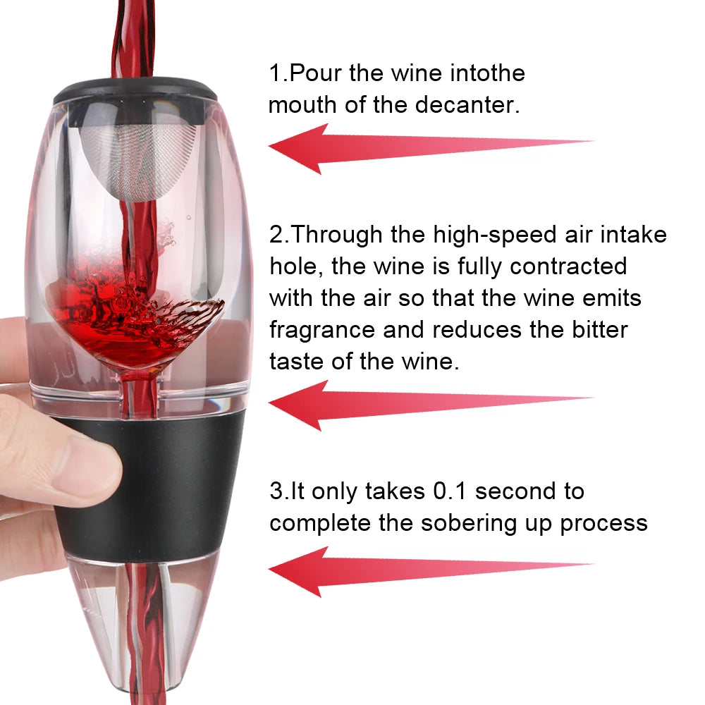 Professional Red Wine Whisky Aerator Dispenser Quick Sobering