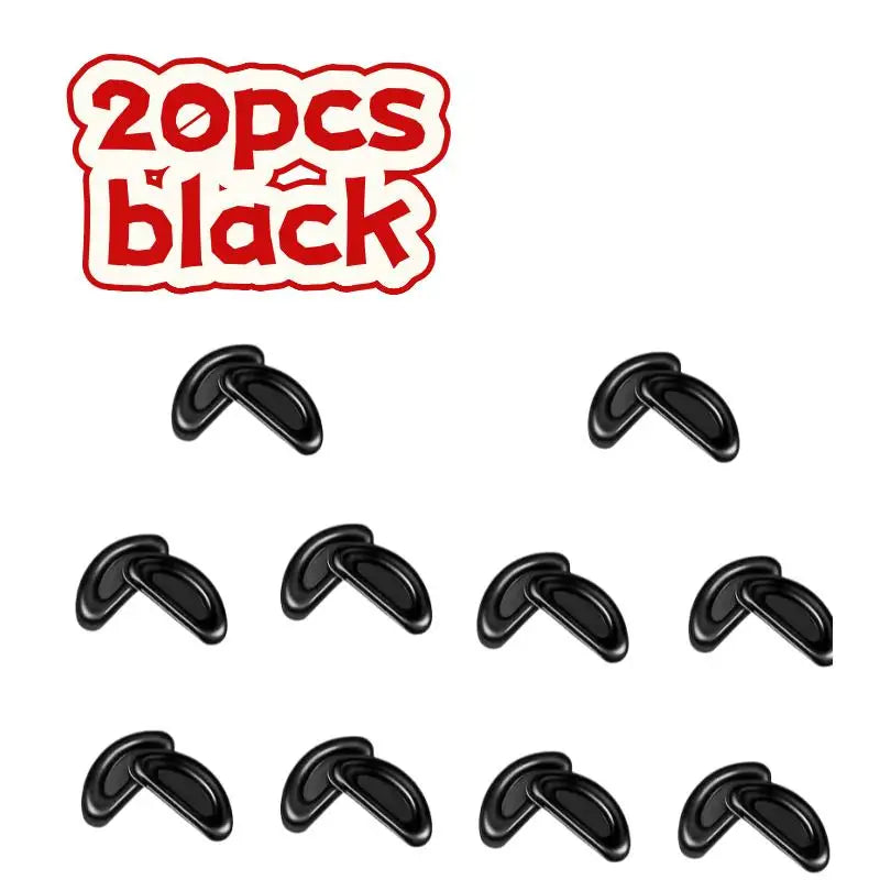 20pcs Soft Nose Pads for Glasses – Non-Slip, High Air Chamber Design, Odorless Eyewear Replacement Set Zpaxo 20pcs white 1