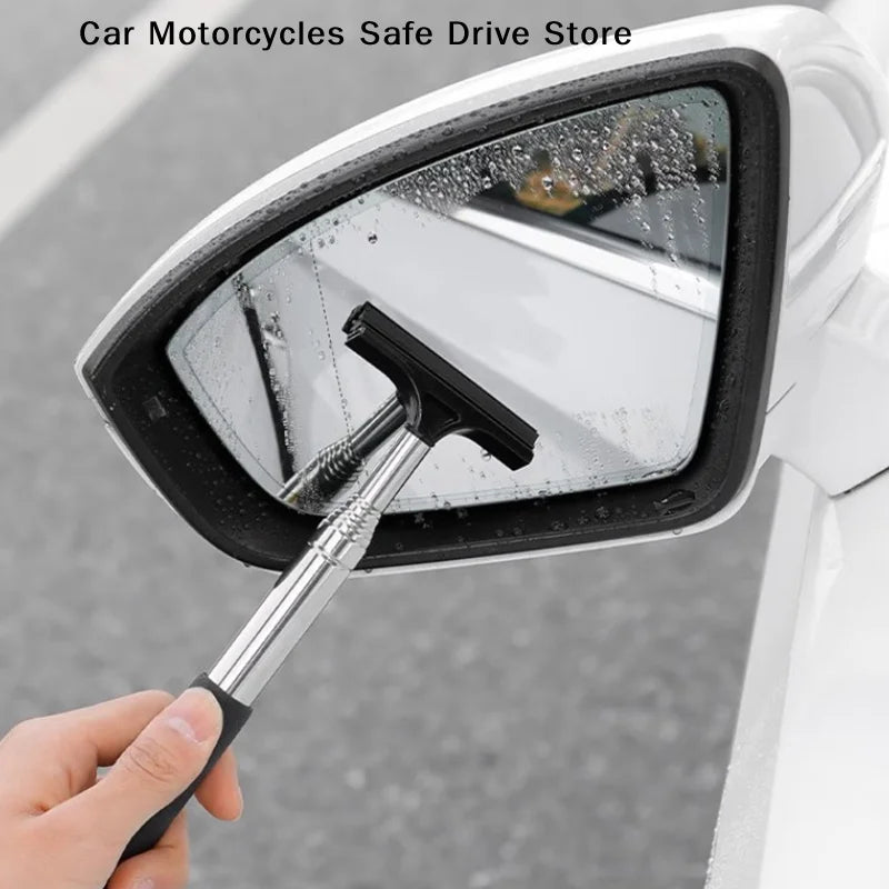 Portable Rainy Glass Window Cleaning Tool Wiper Extendable Handle Car