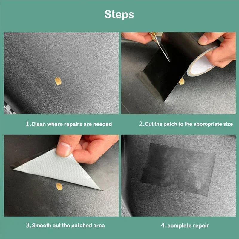 Waterproof Leather Repair Patch Tape for Outdoor Use,Ideal for Motorcycle Seat Cushion, Car Seat, Sofa Repair and Window Shading Zpaxo